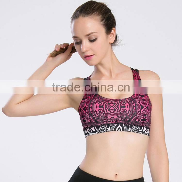 Outdoor Sports Speed Drying Bra Gym Belt Gradual Printing Shockproof Underwear