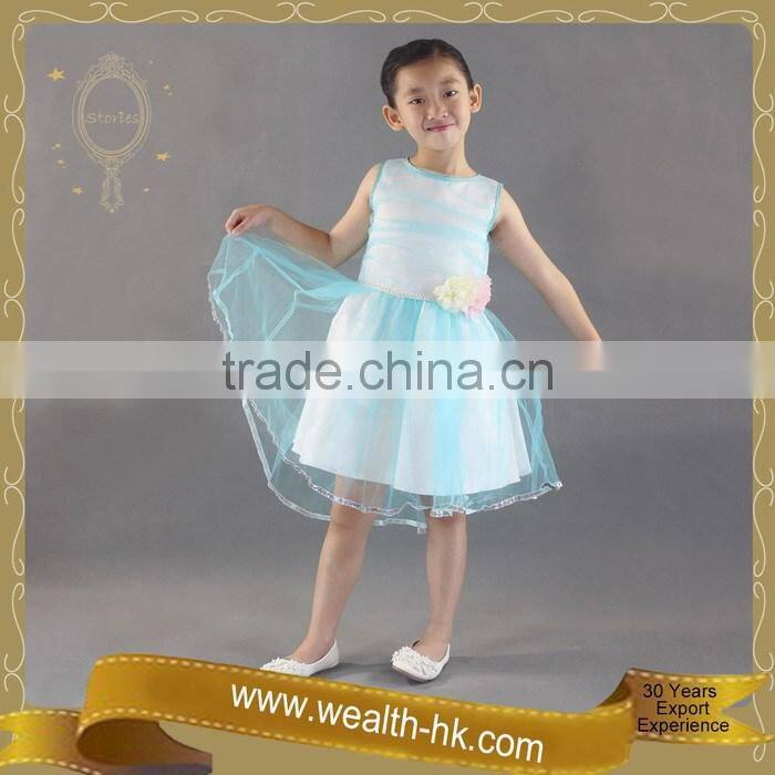 Aqua Cocktail New Year kids Girls Summer Dress
