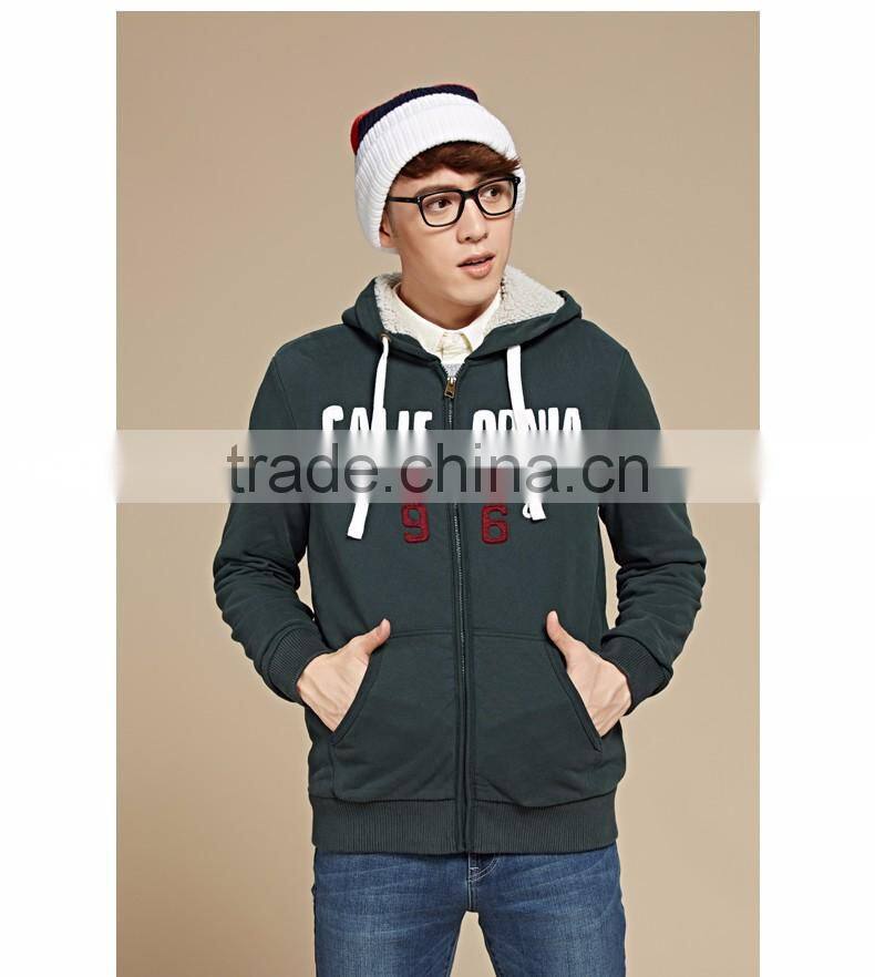 Wholesale Mens Cotton Fleece Embroidered Hoodies,Oem Casual Fleece Zipper Up Hoodies For Men