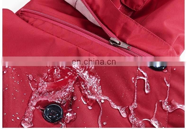 Long Pattern WomenWinter Jacket Detachable Inner Fleece Waterproof Jacket