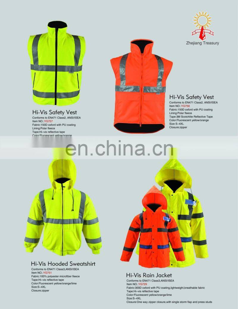 Hi-vis safety long sleeves shirt