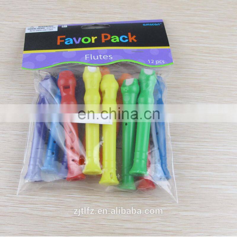 Carnival Accessories Colorful Children Music Instrument Plastic Flute for Kids