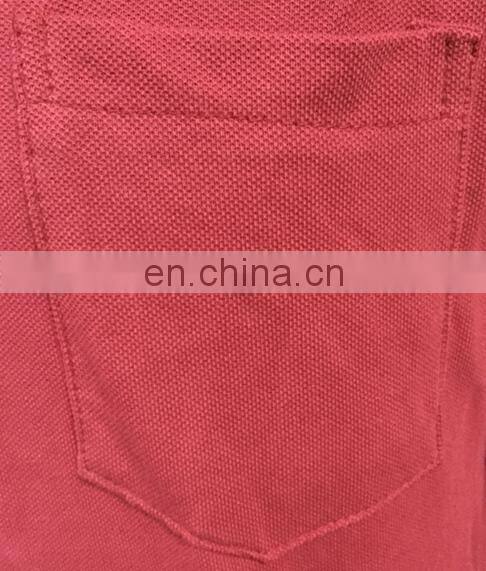 2017 Men's cool red polo tshirt long sleeve tshirt with small embroideried and left pocket