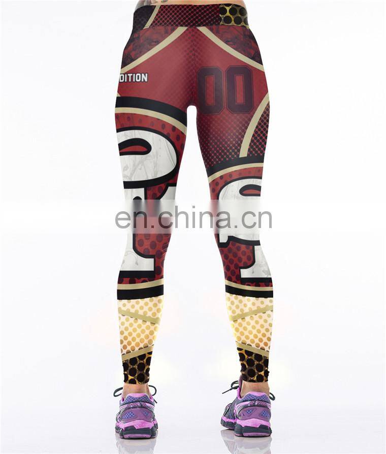 wholesale print high waist custom womens yoga pants