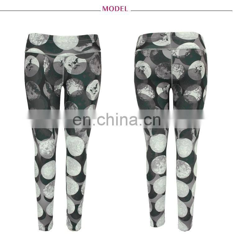 Yoga Sport Ladies Digital Tribal Ethnic Print Dots Legging