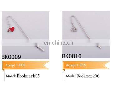 Fashion jewellery antique style fancy feather bookmark for promotion