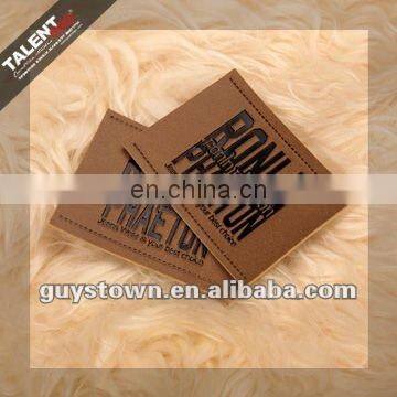 custom brand name logo leather label for jeans