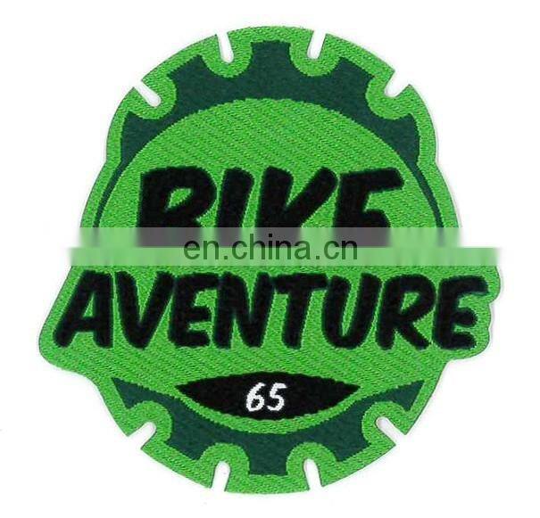 Bike Aventure Club Pattern Embroidery Garments Label Applique