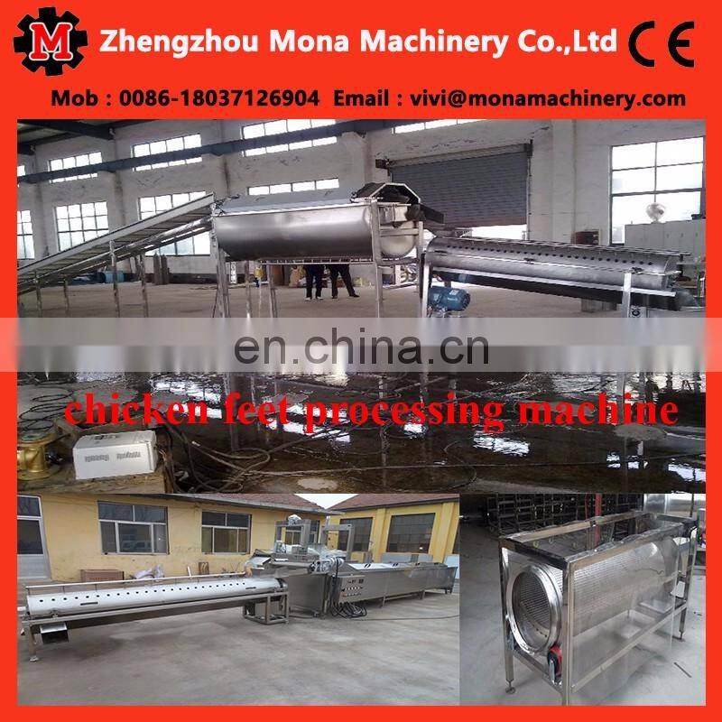 Best Supplier Chicken Paws Skin Peeler Processing Plant Chicken Feet Peeling Line