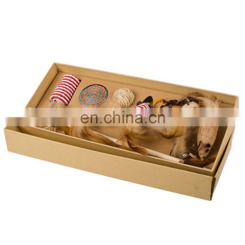 Promotional Teaser Funny New Design Bulk High Quality Best Manufacturers Wholesale Interactive Fish Pet Cat String Toy Wand