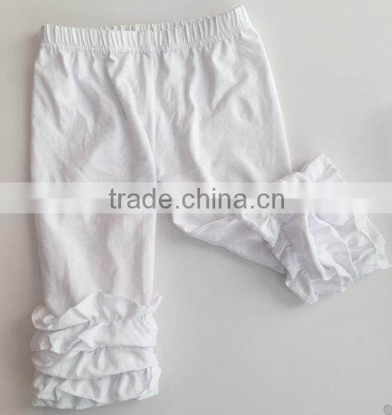 plus size women ruffle capri pants wholesale knit elastic ruffle bottom pants capri pants