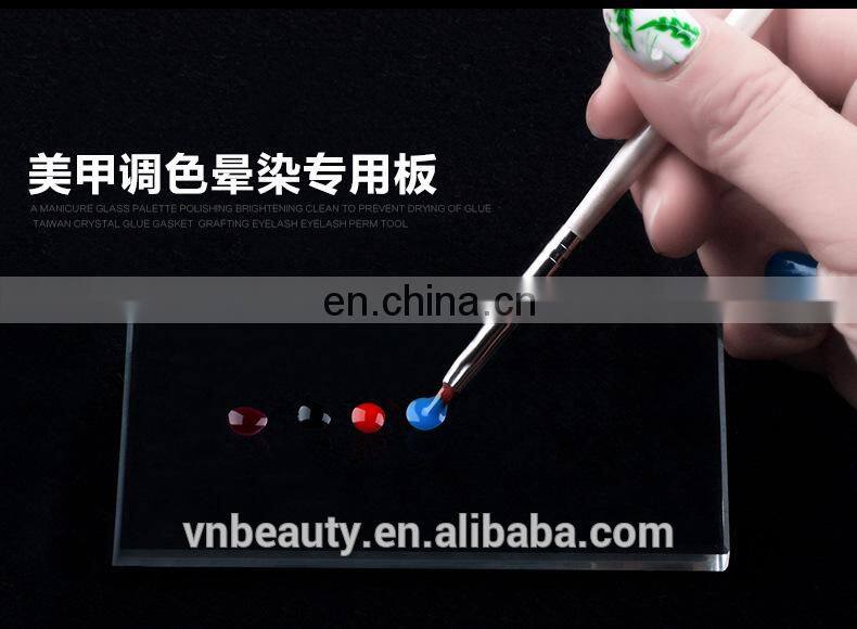 Nail Glass Palette Pallet New Eyelash Extension Glue Board Cosmetics Makeup Tool