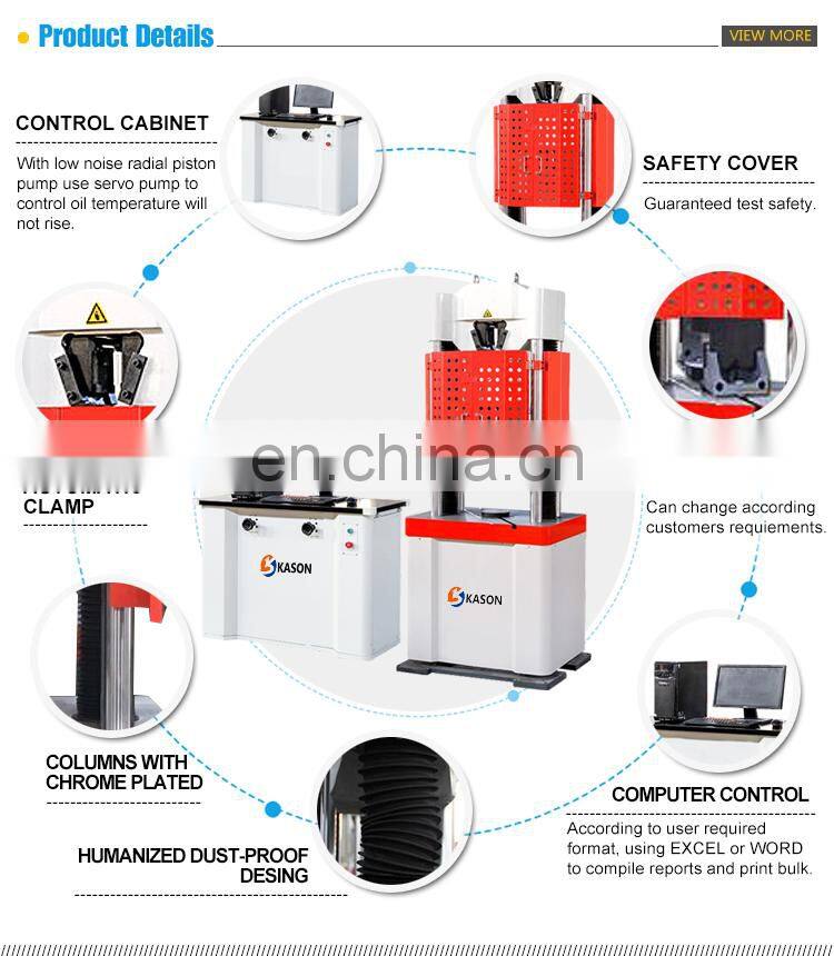 WEW-2000H 2000KN Computer Display Hydraulic Universal Testing Machine from China Manufacture