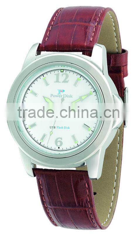 Genuine Chip Watch 1GB/2GB/4GB/8GB/16GB/32GB Leather USB Flash Drive Manufacturer