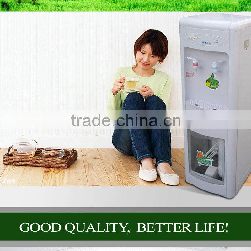 Hot warm cold 3 tap water dispenser with children protect water tap