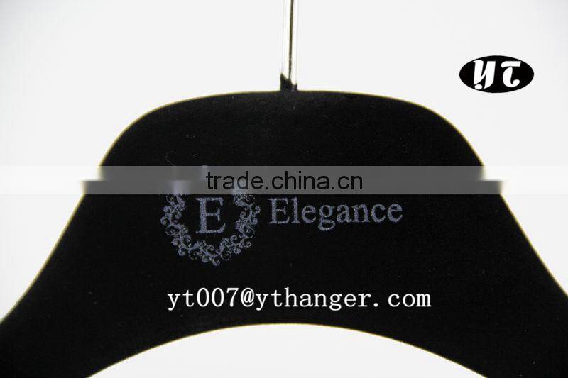 Flocked hanger,velvet coated hanger and pants hanger with clamp