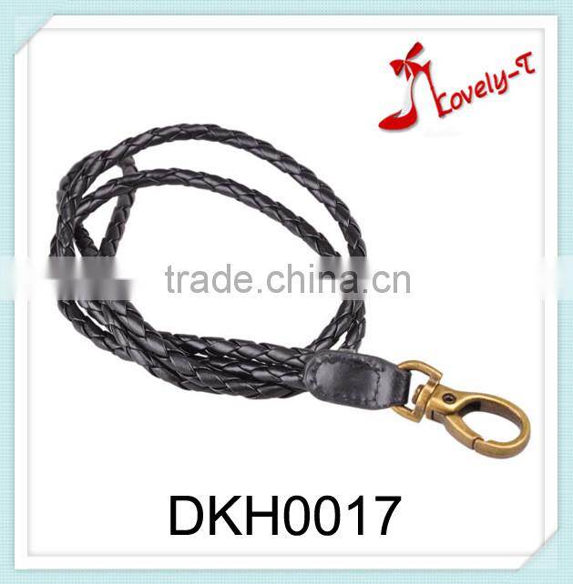 Long key chain rope customized braided leather key chain,leather key holders for wholesale
