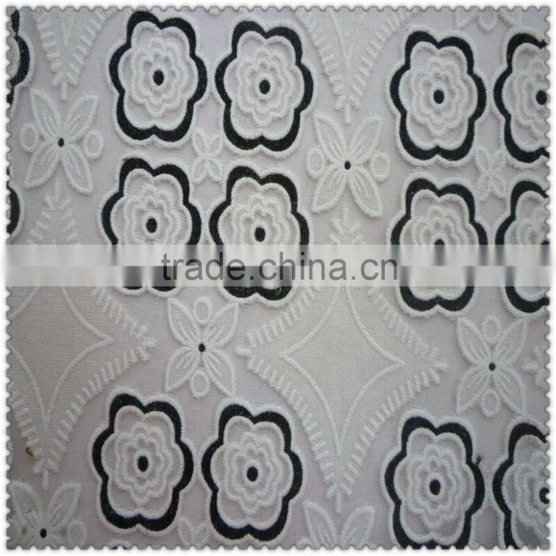 Burn out lace fabric