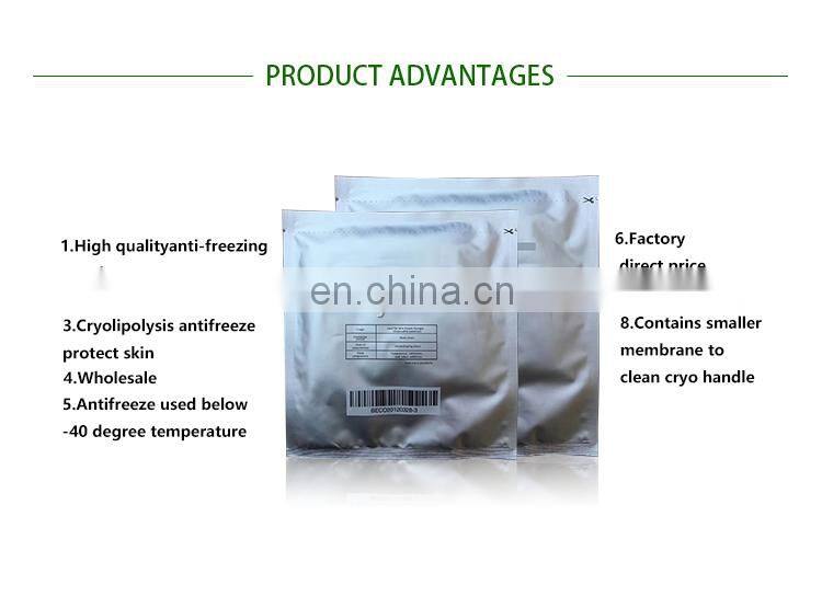 Hot selling protect skin 27*30cm 70g freezefats anti jel cryo pads coolant bag film antifreeze cryolipolysis membrane