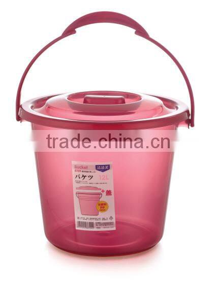 Callia plastic bucket with lid and handle colorful