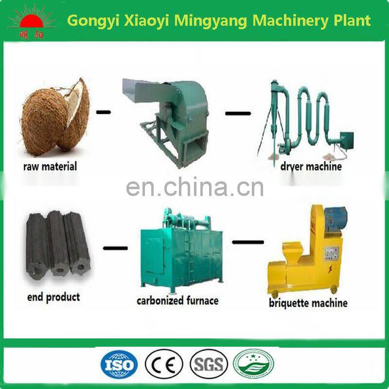 New design smokeless 800kg/24h energy-saving charcoal making kiln with low energy cost