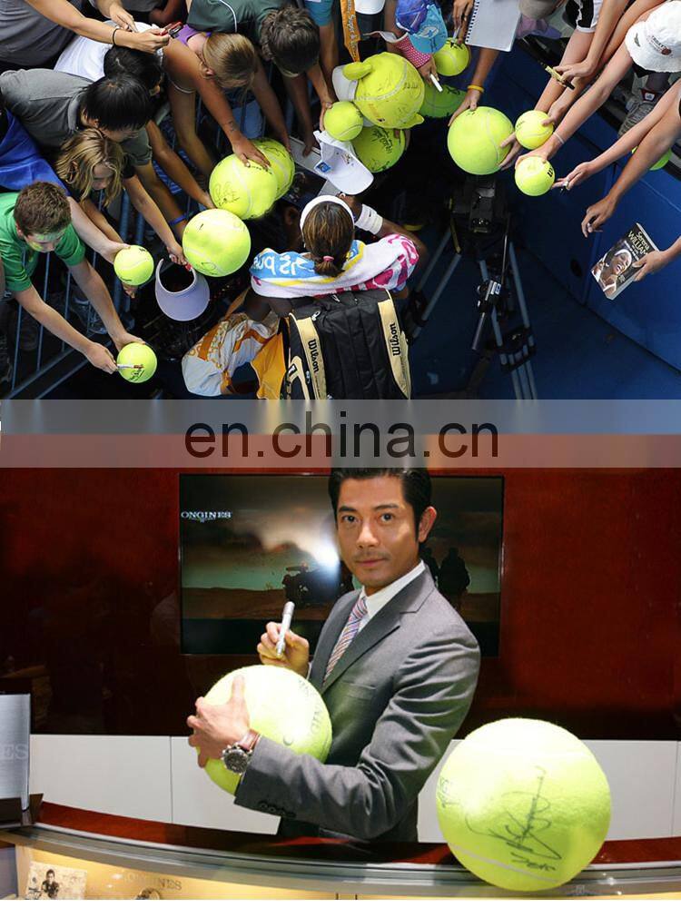 yellow 100% polyester oversize 9.5" jumbo tennis ball