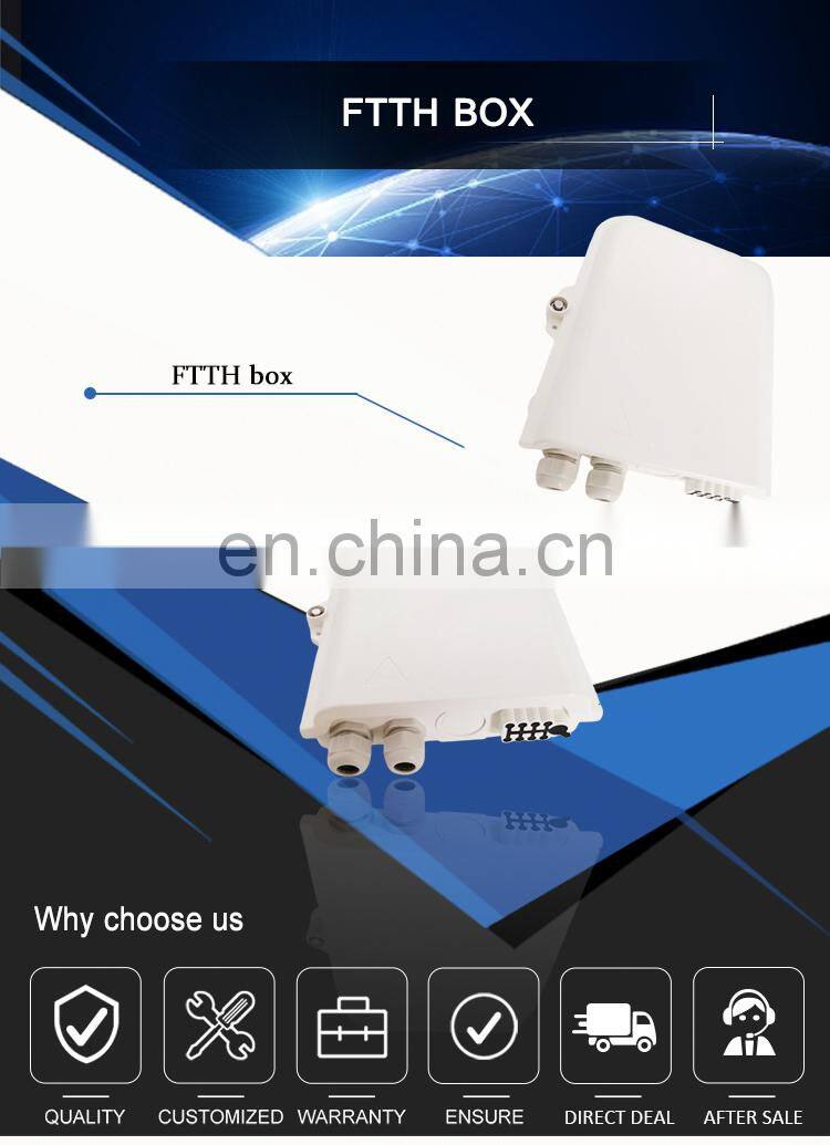 8 ports white FTTH joint box fiber optic cables machine distribution box FTTH Box