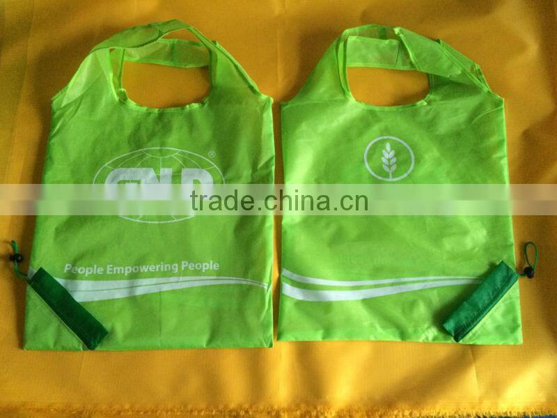 Good quality canvas strawberry drawstring bag, nylon string shopping bag