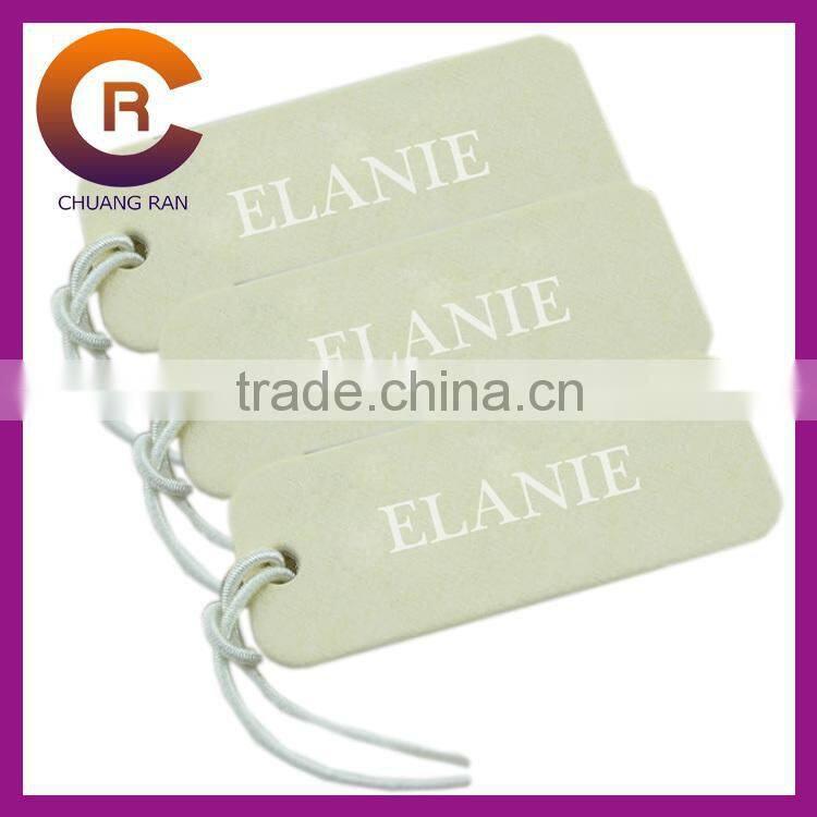 Silver hot stamping hole punched cardboard hangtag