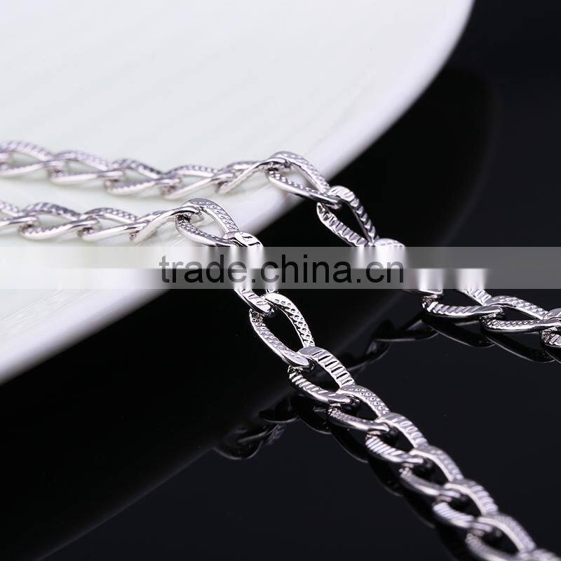 simple design fashion jewelry rhodium plated cheap necklace