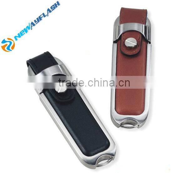 Waterproof 32gb 3.0 leather usb flash drive