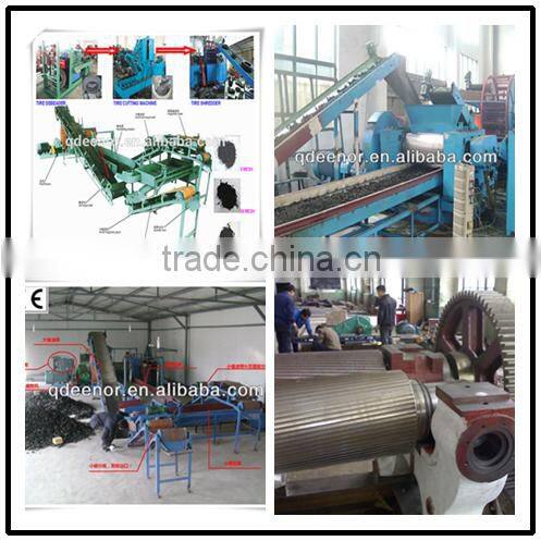 popular quality rubber powder making production line/tire recycling equipment with BV
