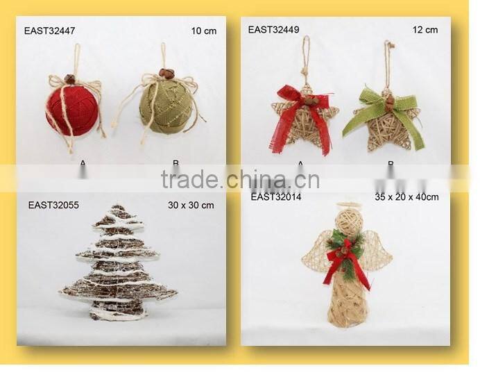 Traditional red and green felt christmas candy bag