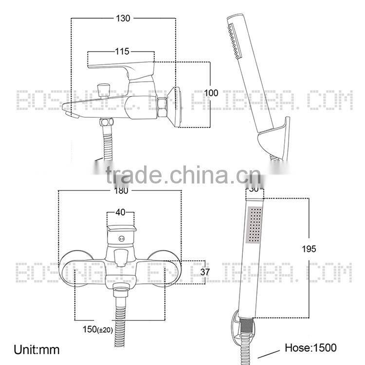 Indoor And Outdoor Bathroom Common Use Polished Wall Mounted Tap