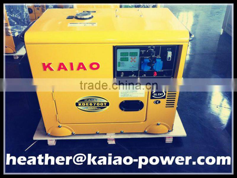Lowest price generator 50HZ/220V 5KVA/5KW Diesel Generator HOT SALE!