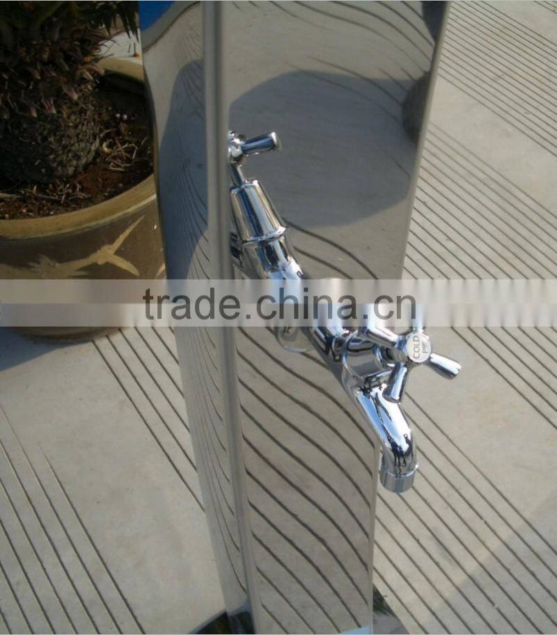 Audemar 2.5MM Thickness 316 Stainless Steel Curve Swimming Pool Shower With Mirror Finishing
