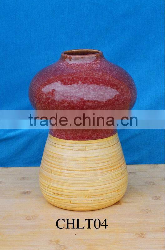 laminated bamboo vase