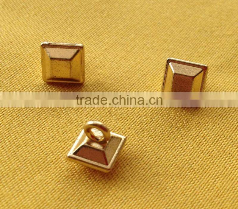 14L Square Shape Metal Shank Button For Sweater Wear -- M1601