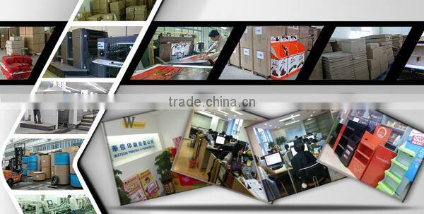 Advertising magazine custom full color cardboard floor display stands