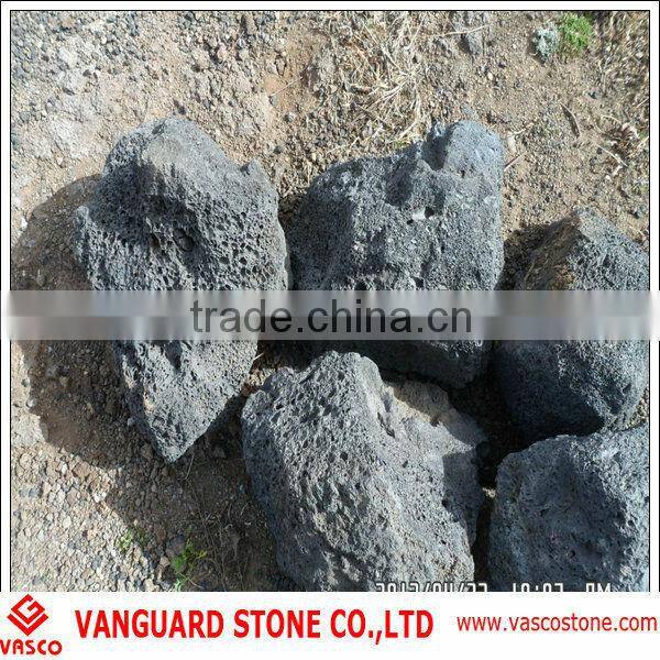 Quarry owner of red lava stone