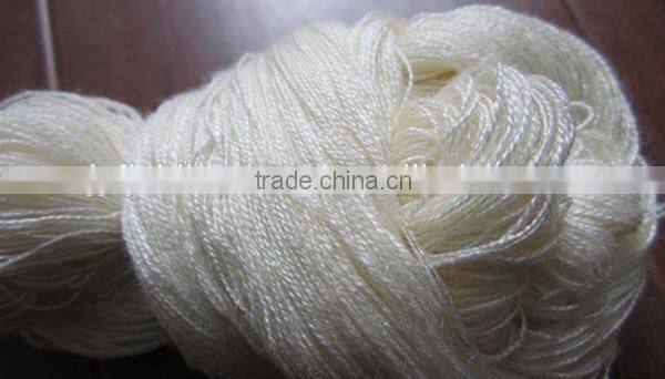tussah raw silk belnded carpet yarn