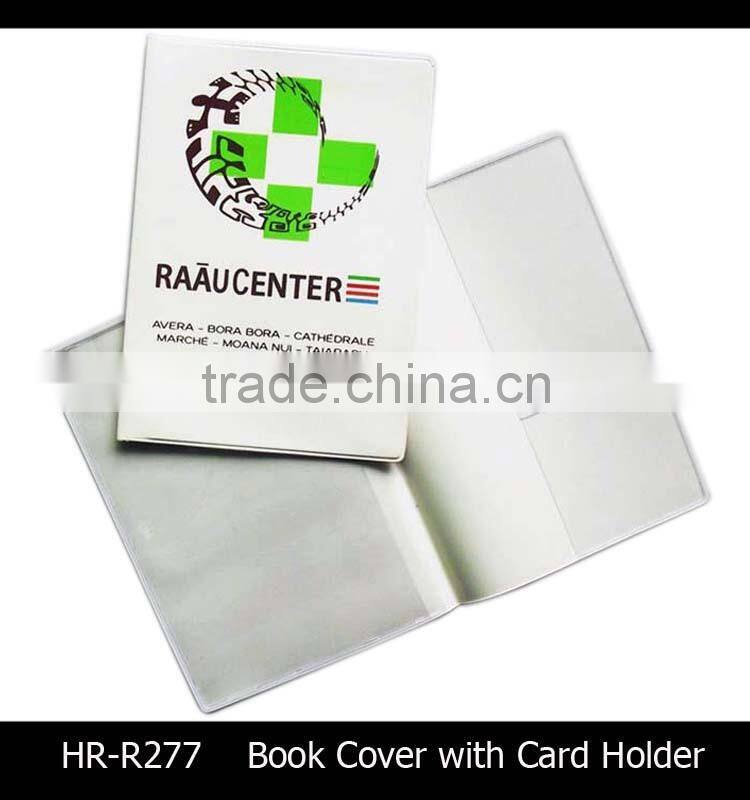 China supplier clear plastic book cover with zipper slider pocket