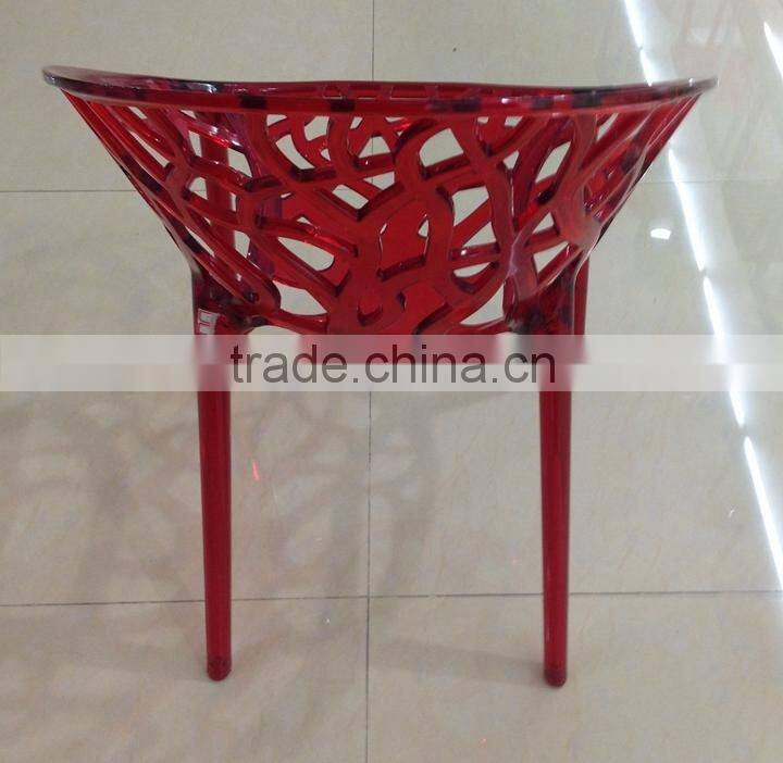 Unique design outdoor furniture leisure style Polycarbonate PLASTIC GARDEN CHAIR