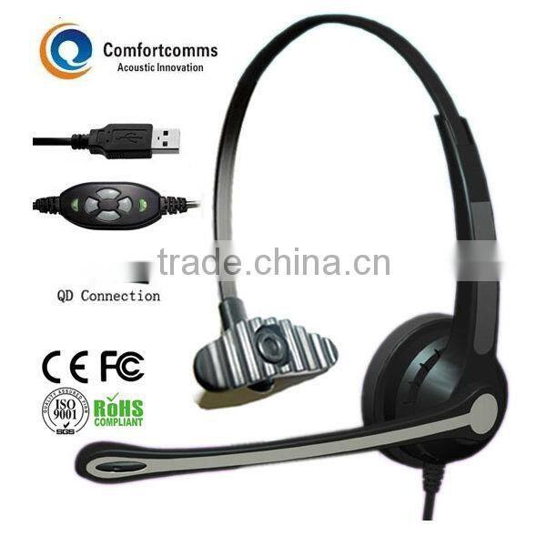 Call center usb computer headsets with adjustable mic HSM-900RPQDUSBC