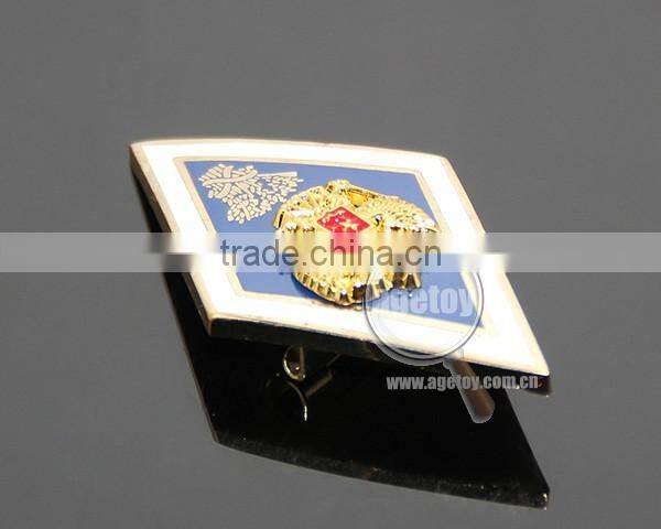 High Quality Russia Moscow University School Uniform Badge Gold Emboss Eagle Souvenir Metal Custom Made Lapel Pin