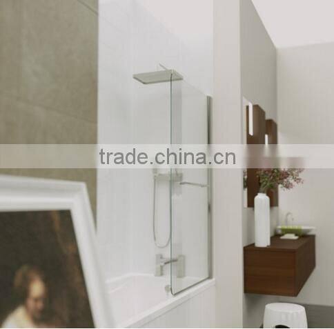 Single panel standard bath screen with towel rail