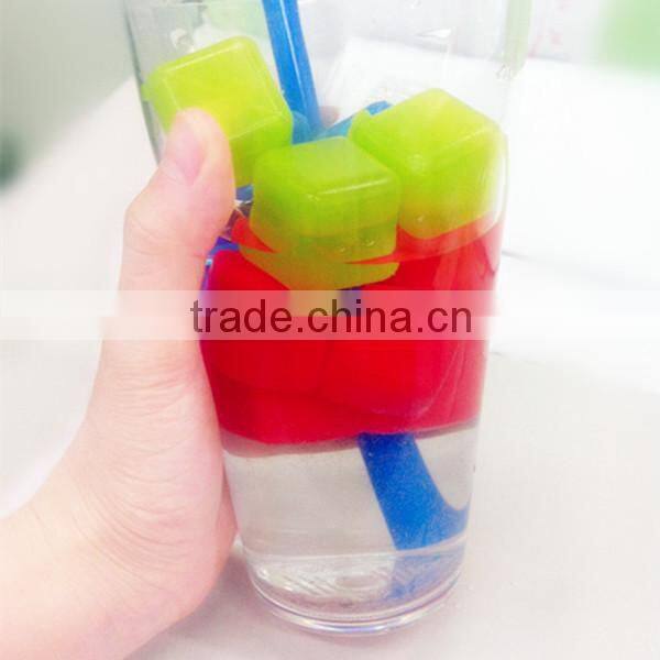 2016 New Reusable plastic ice cubes/ Transparent plastic fake ice cubes
