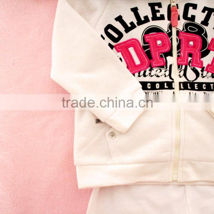 Grey sport fleece heart style kids wear