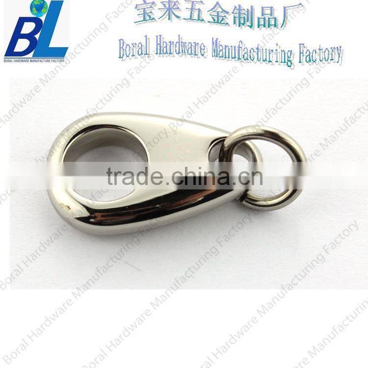 Shiny nickel reversible zipper slider for bags,clothes