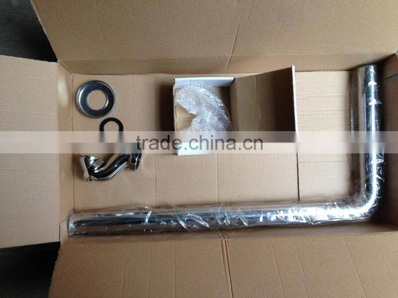 solid brass L-tube siphon trap for classic free standing baths